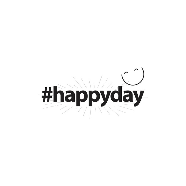 Happy Day vector sjabloonontwerp illustratie - Vector, afbeelding