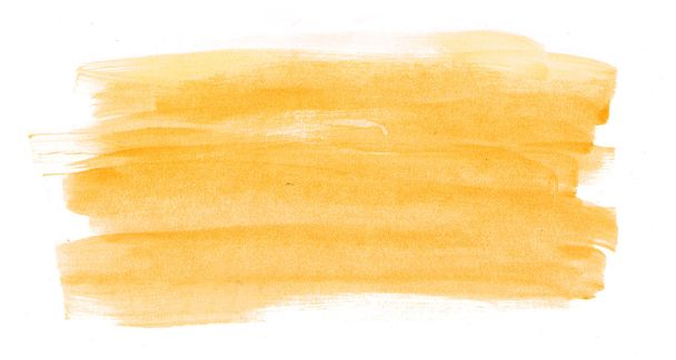 Yellow abstract hand painted watercolor daub - Foto, afbeelding