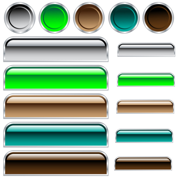 Web buttons assorted colors - Vektör, Görsel