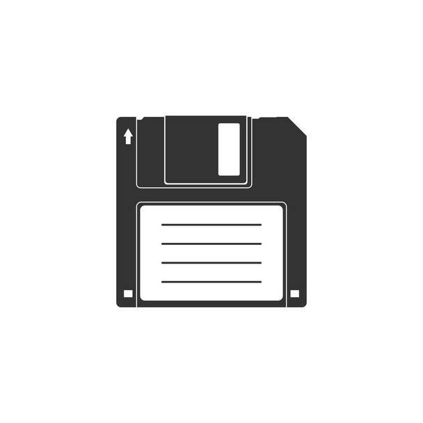Floppy disk for computer data storage icon isolated. Diskette sign. Flat design. Vector Illustration - Vektor, Bild