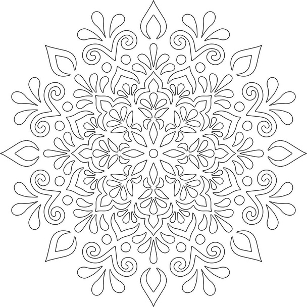 Figure mandala for coloring doodles sketch - Vektor, Bild