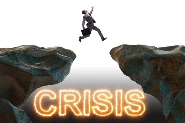 Pojem krize s podnikatelem v koncepci podnikání - Fotografie, Obrázek