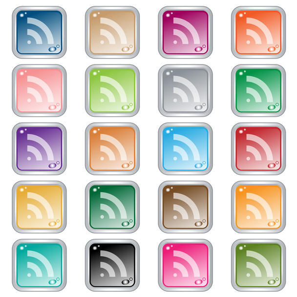 RSS feed web buttons - Vetor, Imagem
