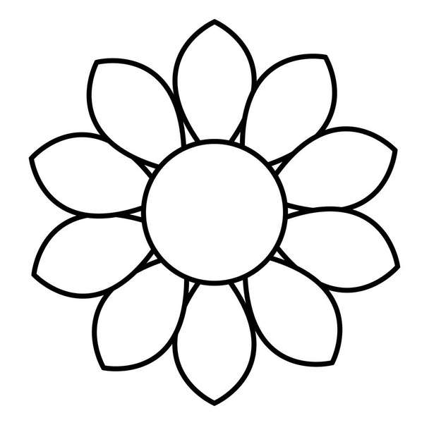 красивий квітковий малюнок монохромний
 - Вектор, зображення