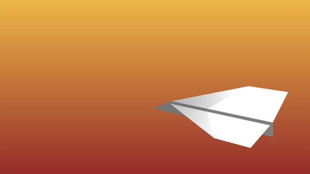 wit papier vliegtuig Vliegende achtergrond 3d model animatie - Foto, afbeelding