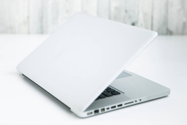 Notebook (laptop) on light background - Zdjęcie, obraz