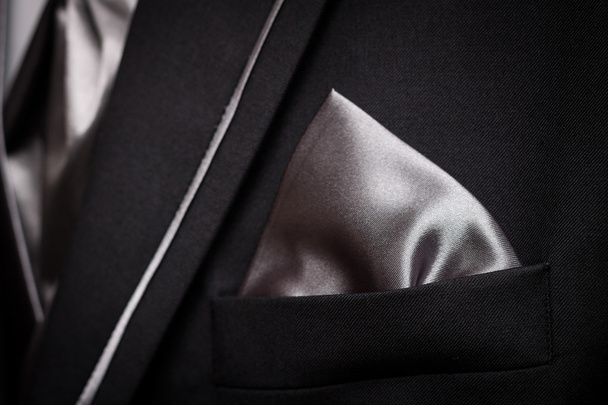 schwarzer Business-Anzug mit Krawatte - Foto, Bild