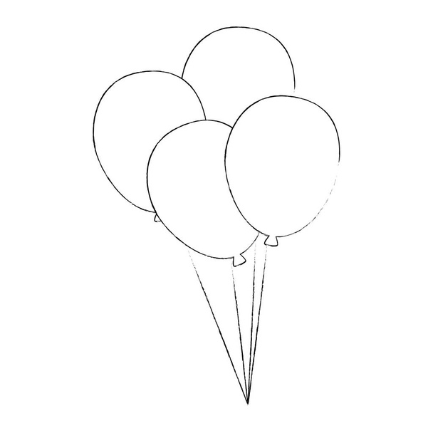 μέρος μπαλόνια κόμμα εικονίδιο ηλίου - Διάνυσμα, εικόνα
