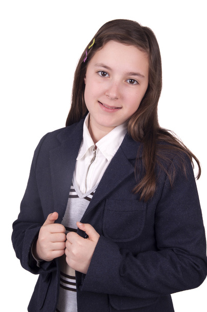 Porträt eines Schulmädchens mit Uniform - Foto, Bild