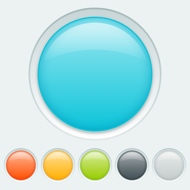 6 色のボタン - ベクター画像