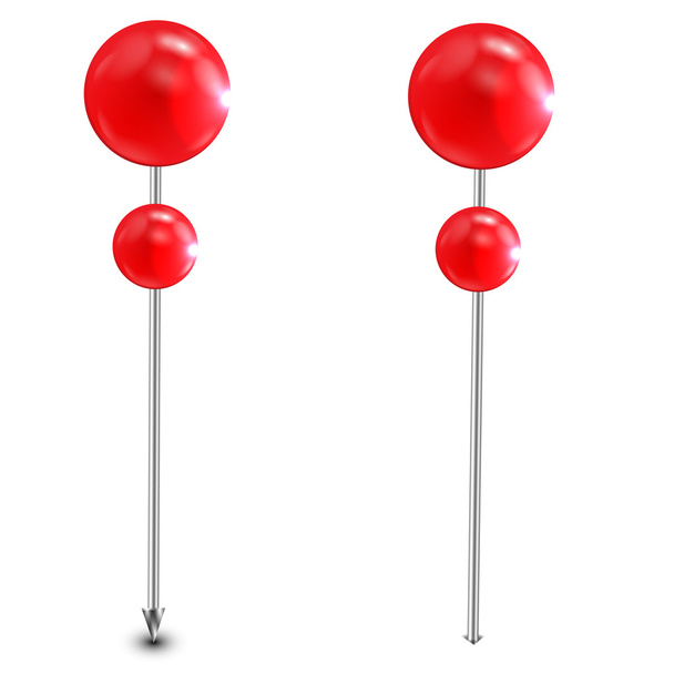 aiguilles de bureau sont décorées par des boules rouges
 - Vecteur, image