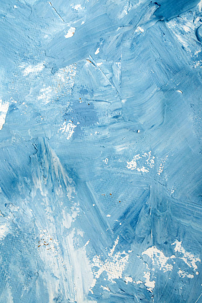 Artístico abstrato óleo branco e azul pintado fundo. Textura, pano de fundo. - Foto, Imagem