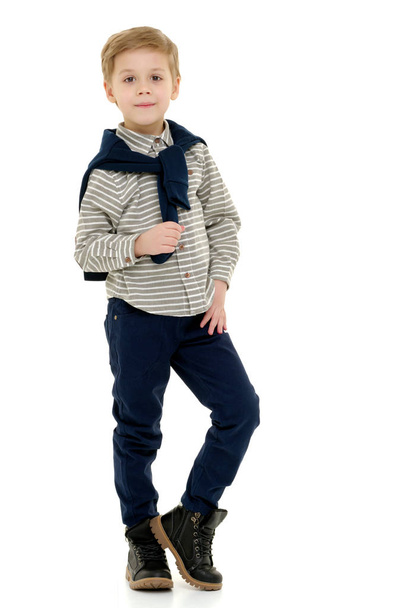 Handsome little boy in full growth - Valokuva, kuva