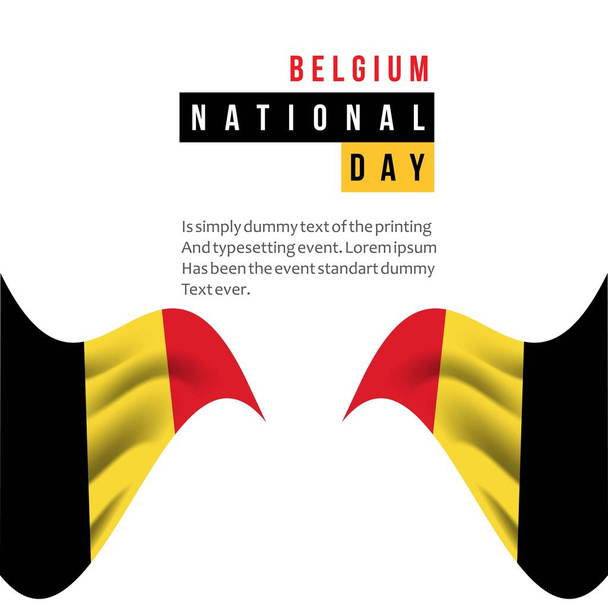 Βέλγιο εθνική ημέρα Προδιάνυσμα υπόδειγμα σχεδιασμού - Διάνυσμα, εικόνα