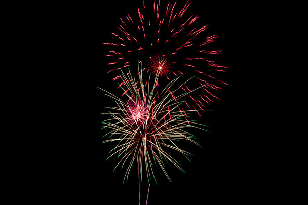 Fireworks on black - Foto, Bild