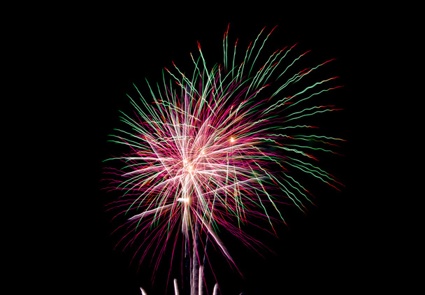 Fireworks on black - Photo, image