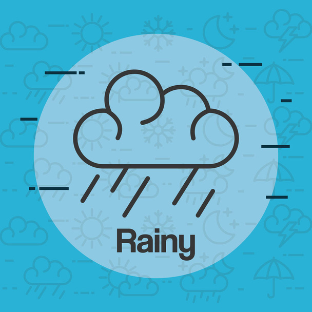 icono de estado del tiempo lluvioso
 - Vector, imagen
