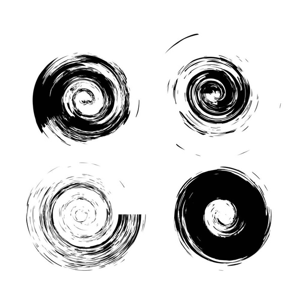 βούρτσα μπογιά γκραντζ κύκλος γραμμή - Διάνυσμα, εικόνα