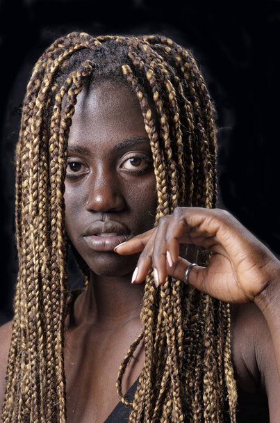 Young black woman studio portrait - Photo, Image