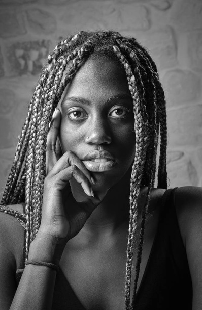 Young black woman studio portrait - Foto, Imagen