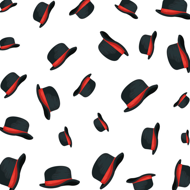 dżentelmen Top Hat wzór tła - Wektor, obraz