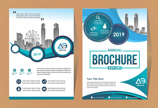 Une présentation moderne de brochure de couverture d'entreprise avec illustration vectorielle de forme
 - Vecteur, image