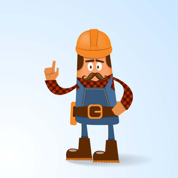 Happy builder. Vector illustration - Vector, Image