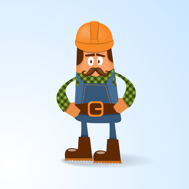 Happy builder. Vector illustration - Vector, Image