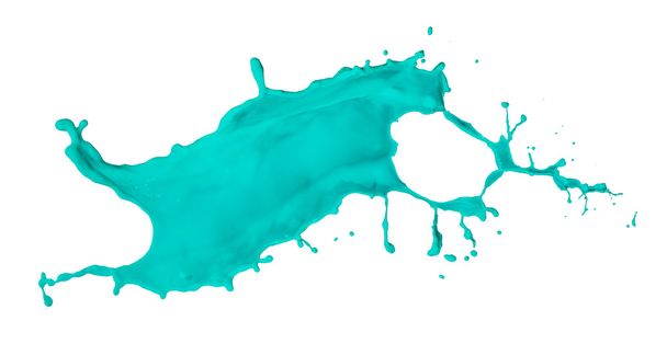 turkus malowania splash - Zdjęcie, obraz