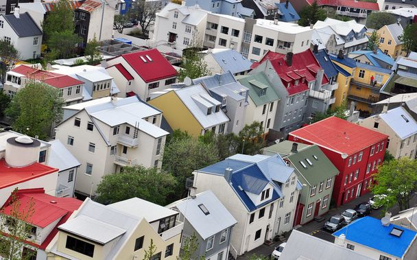 Reykjavik residential quarter - Valokuva, kuva