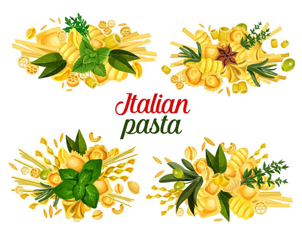 Restaurante de pasta italiana cocina especias
 - Vector, imagen
