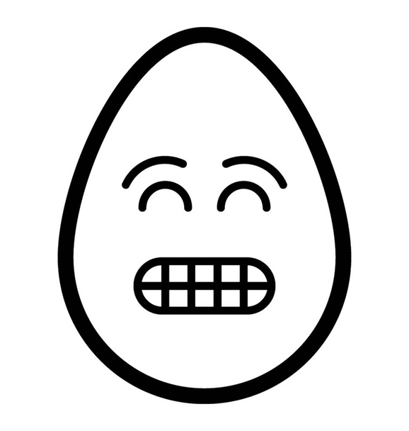 Grinning Egg Emoji - Vector, Image