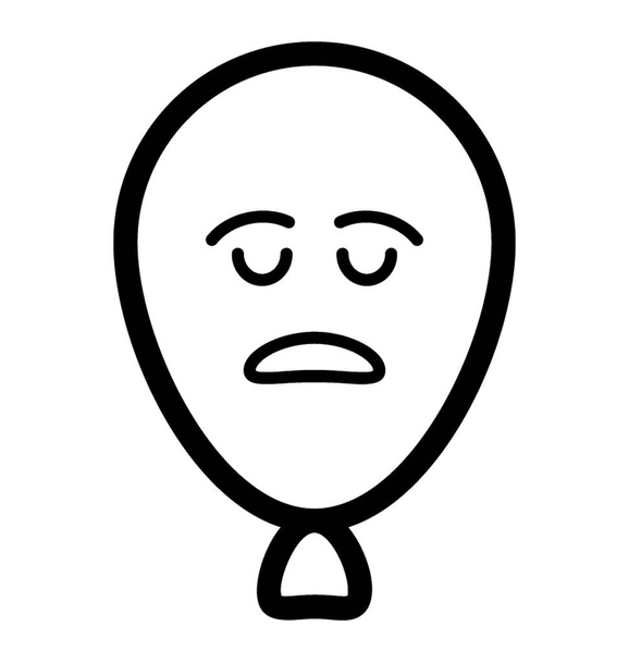 Sleepy Balloon Emoji - Vektor, obrázek