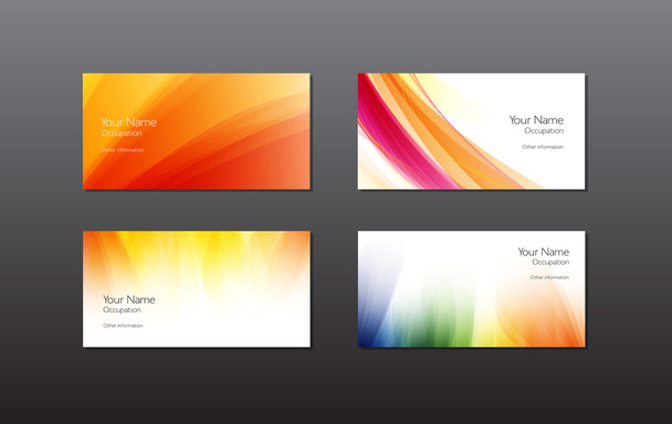 Vector abstract bright business card - banner design templates - Vettoriali, immagini