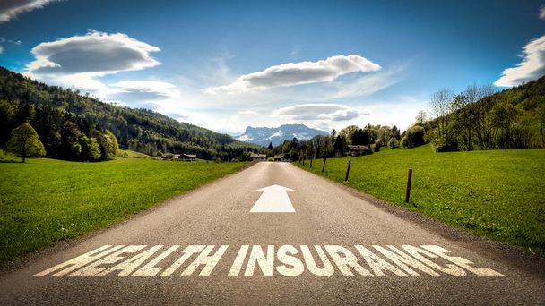 健康保険に道路標識 - 写真・画像