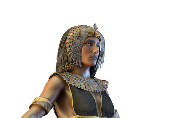 Cleopatra Egyptian Queen VII century of Egypt 3D render - Fotografie, Obrázek