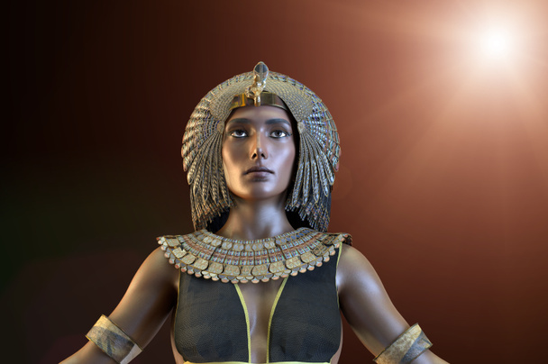 Cleópatra egípcia Rainha VII século do Egito 3D render
 - Foto, Imagem