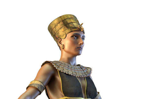 Kleopátra egyiptomi Queen VII század Egyiptom 3D render - Fotó, kép