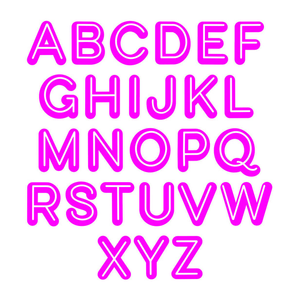 Hand drawn lettering font, alphabet - Vektör, Görsel
