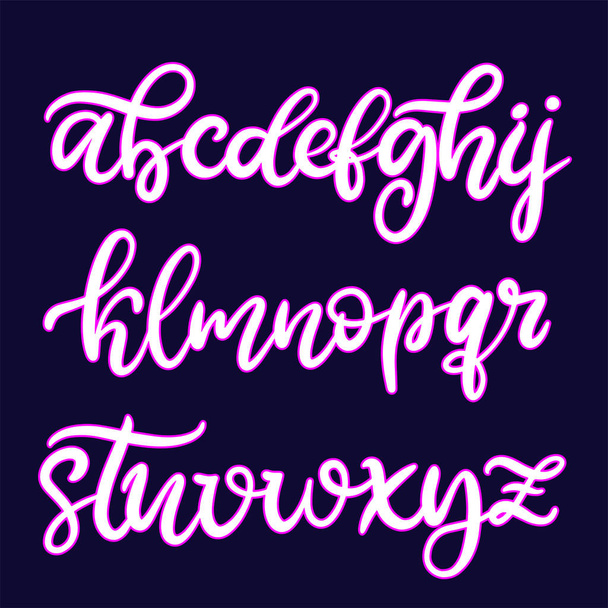Hand drawn lettering font, alphabet - Vektori, kuva