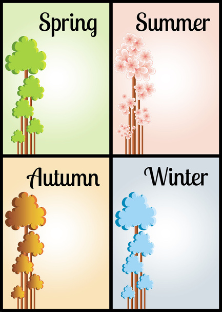 Quattro stagioni
 - Vettoriali, immagini
