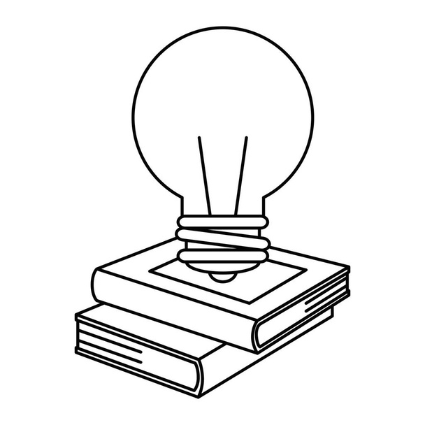 учебники с лампочкой
 - Вектор,изображение
