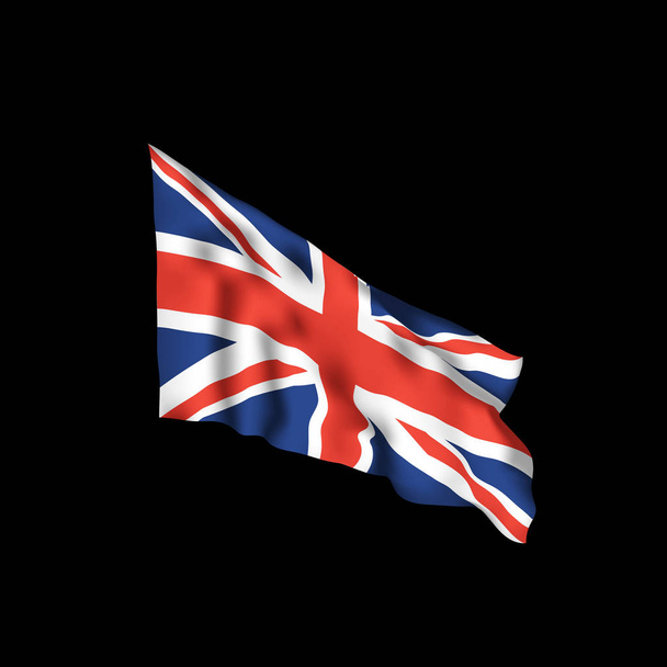 Bandera británica ondeando. Ilustración vectorial
 - Vector, imagen