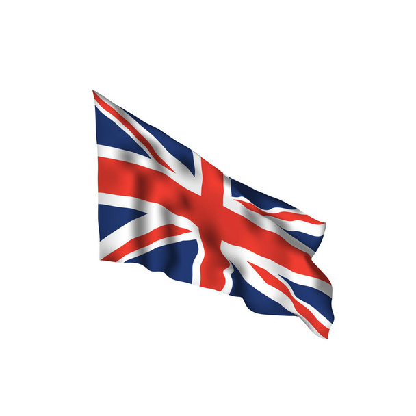 UK waving flag. Vector flag of United Kingdom  - Vector, Image