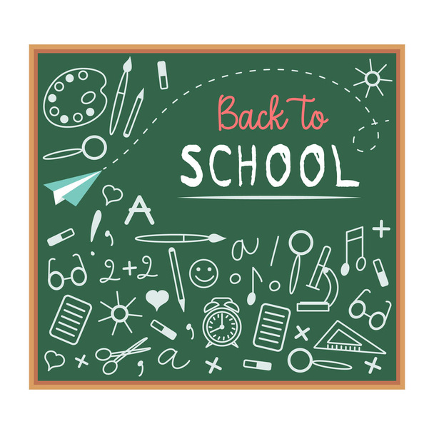 Back to school poster. vector illustration - Vector, Image