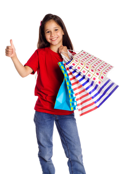 Happy girl with shopping bags - Photo, image