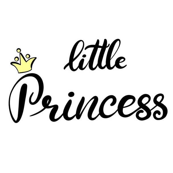 Little Princess lettering vector illustration - Vektör, Görsel
