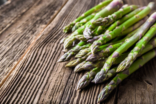 Fresh green asparagus, closeup - Fotoğraf, Görsel