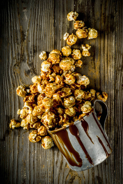 Homemade sweet caramel pop corn - Photo, Image
