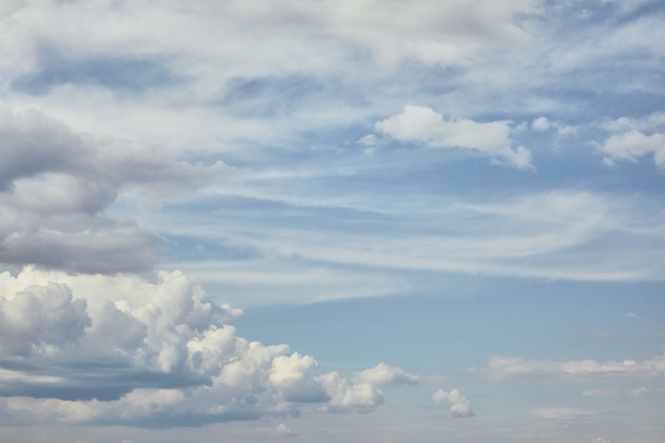 Peaceful white clouds on blue sky with copy space - Photo, Image